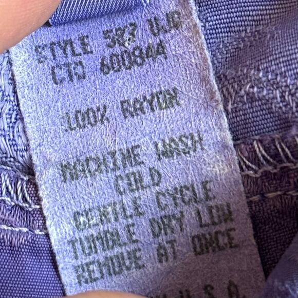 VTG Citron Santa Monica Women's Small Purple Patchwork Design Boho Blouse Top - Picture 12 of 14